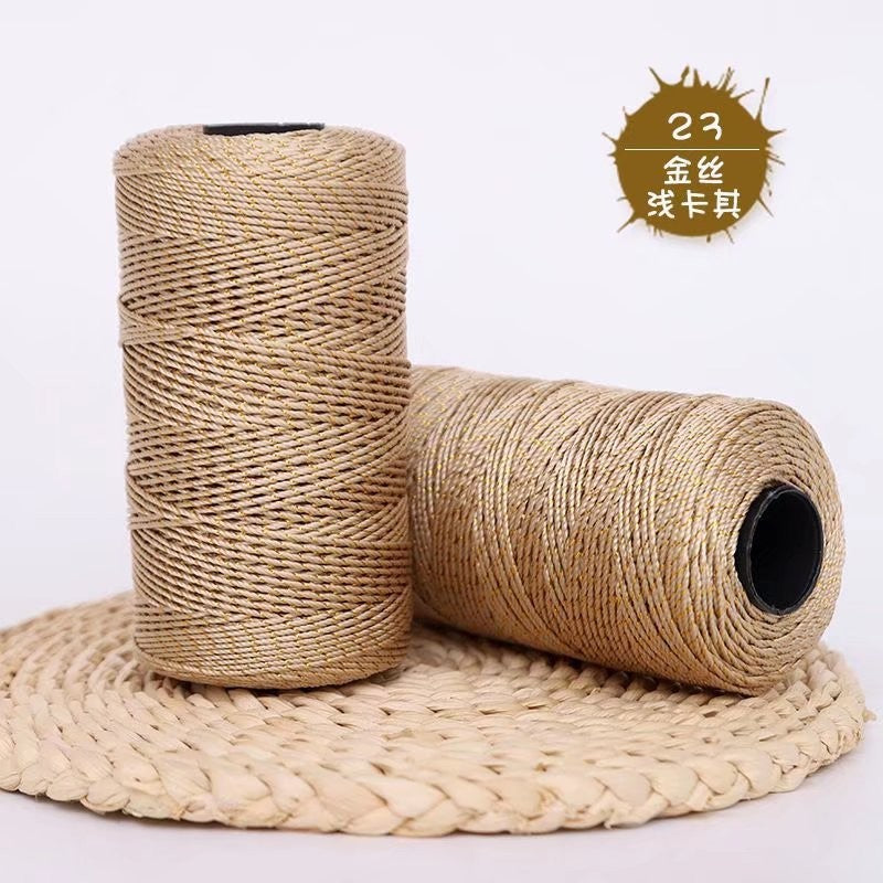 1.5mm Nylon Glitter Yarn | Shiny Nylon Yarn- Benang Kait PP | Multi-Strand Glitter Yarn