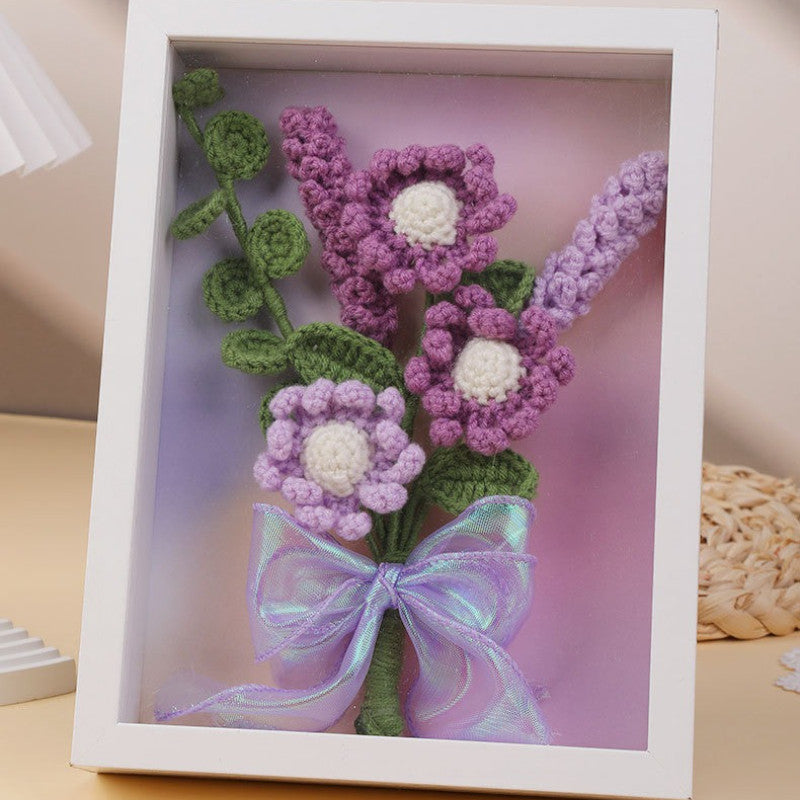 DIY Flower Bouquet Crochet Kit – Handmade Yarn Flower Decoration, Crochet Material Set for Beginners | Handmade Gift