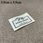 5pcs Cartoon Cute Cotton Handmade Printed Label DIY Handmade Article Collar Label Hair Band Cloth Label Trademark