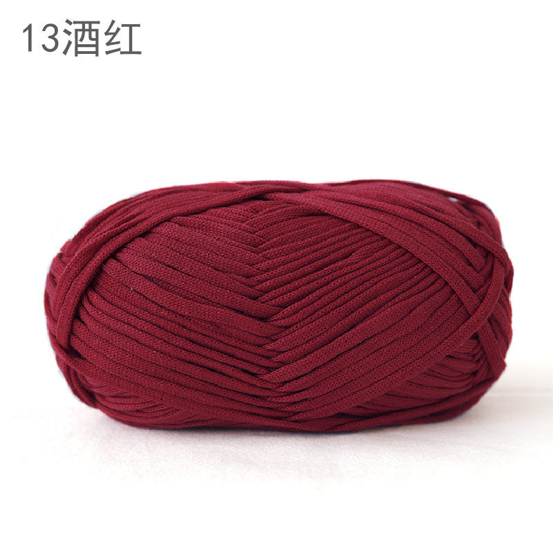 200g Flat Tape Yarn | Polyester Crochet Yarn for Bags & Hats | Ribbon Yarn | Benang Kait Beg
