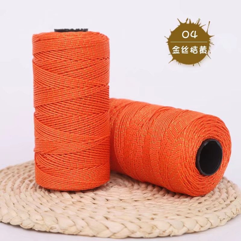 1.5mm Nylon Glitter Yarn | Shiny Nylon Yarn- Benang Kait PP | Multi-Strand Glitter Yarn