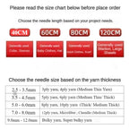 80cm Aluminum Circular Knitting Needle- Ring Needle- Knitting Tools- Crochet hook weaving needle set