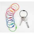 5pcs- Metallic Candy-Colored Painted Steel Wire Key Ring - Keychain- Gelung Gantungan Kunci