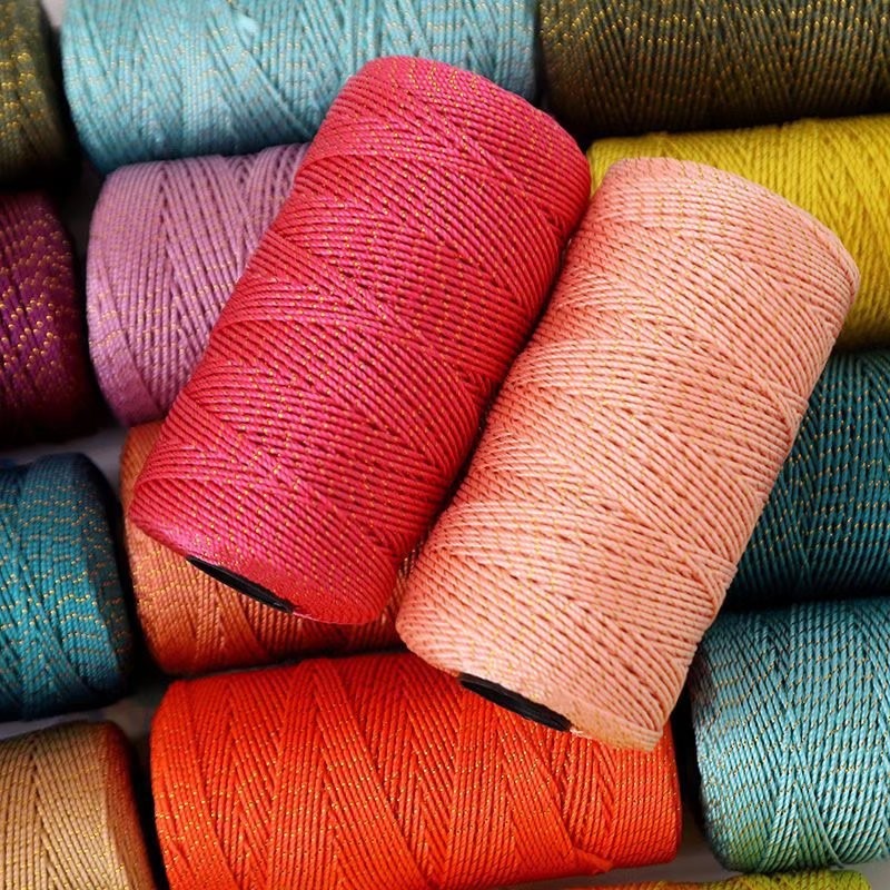 1.5mm Nylon Glitter Yarn | Shiny Nylon Yarn- Benang Kait PP | Multi-Strand Glitter Yarn
