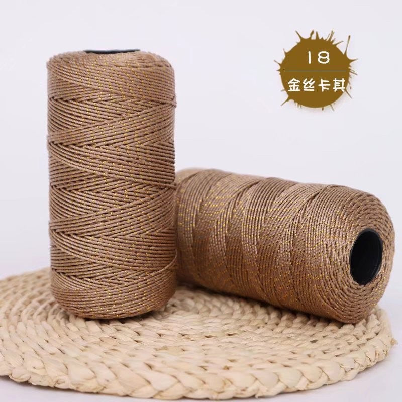 1.5mm Nylon Glitter Yarn | Shiny Nylon Yarn- Benang Kait PP | Multi-Strand Glitter Yarn