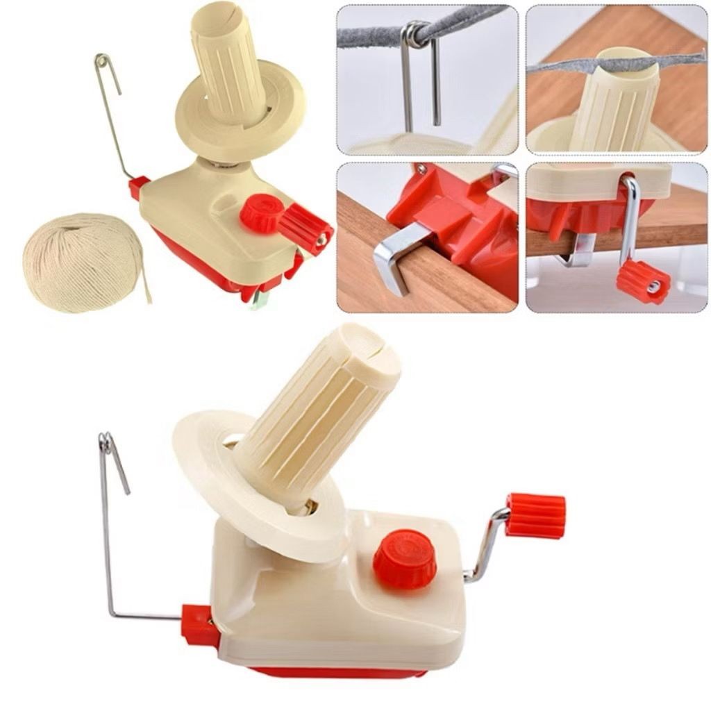 Household Yarn Winder | Tabletop Easy Hand Crank Wool Winder | Winding Tools - Mesin Penggulung Benang Meja