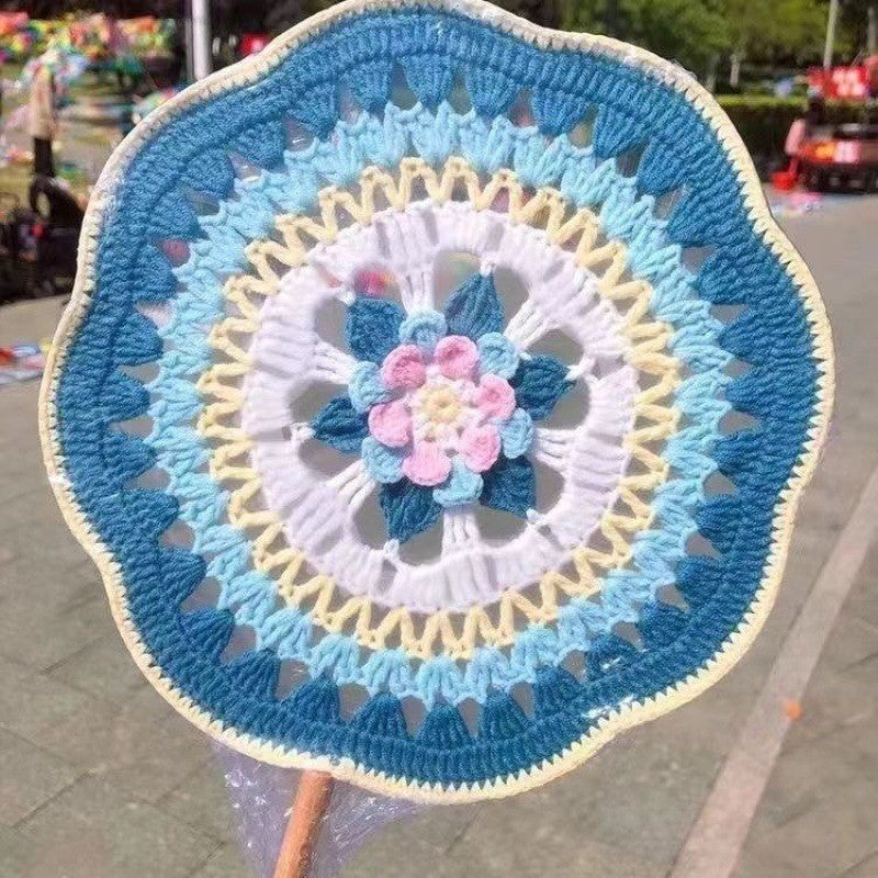 DIY Handmade Crochet Kit | Chinese Style Round Fan | Vintage Yarn Knitting Fan Craft- Pakej DIY Kipas Bulat Gaya Cina