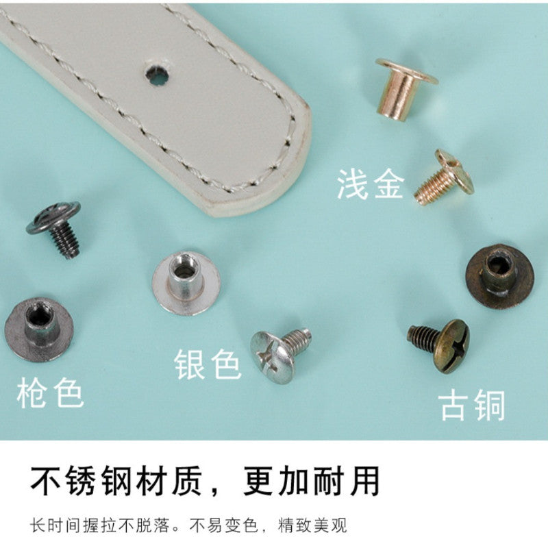 10set Metal Rivets & Screws | Round Studs | DIY Bag & Purse Accessories - Paku Rivet & Skru Logam | Stud Bulat