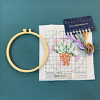 DIY Cross Stitch Kit – Cute Cartoon Wall Hanging | Embroidery | Beginner Practice Kit for Students