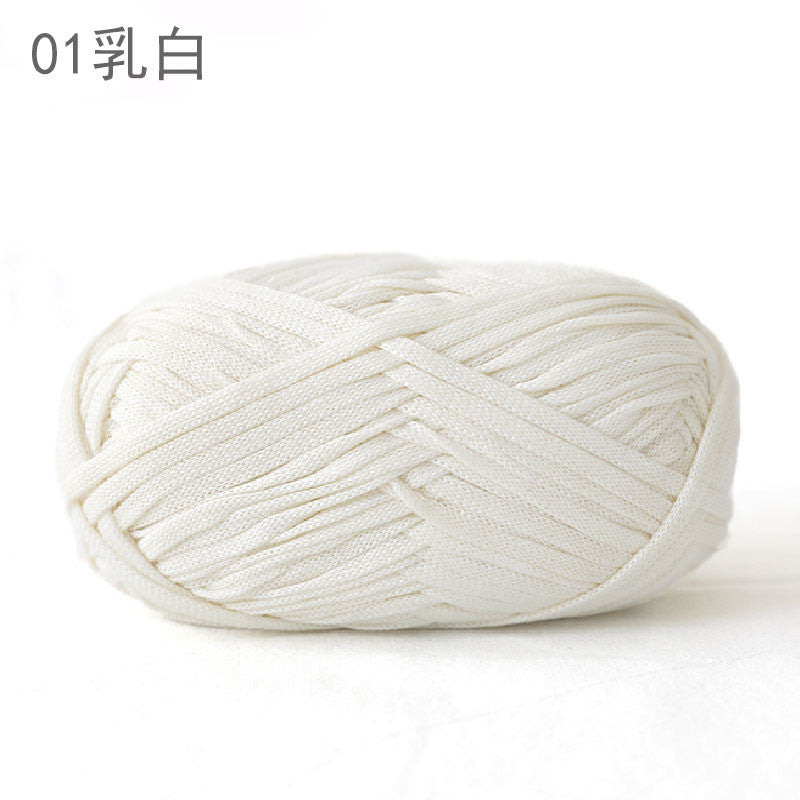 200g Flat Tape Yarn | Polyester Crochet Yarn for Bags & Hats | Ribbon Yarn | Benang Kait Beg