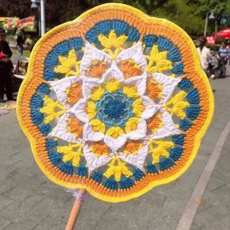 DIY Handmade Crochet Kit | Chinese Style Round Fan | Vintage Yarn Knitting Fan Craft- Pakej DIY Kipas Bulat Gaya Cina