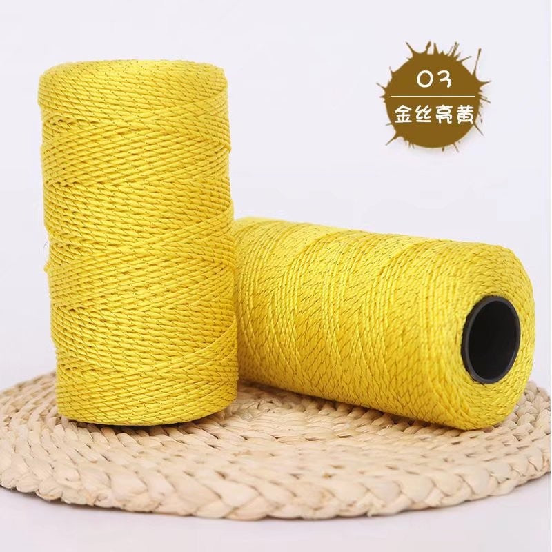 1.5mm Nylon Glitter Yarn | Shiny Nylon Yarn- Benang Kait PP | Multi-Strand Glitter Yarn