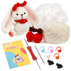 Beginner Crochet Material Kit- DIY Crochet Set-Full Knitting Tools- Crochet Starter Kit for Beginner