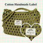 5pcs Cartoon Cute Cotton Handmade Printed Label DIY Handmade Article Collar Label Hair Band Cloth Label Trademark