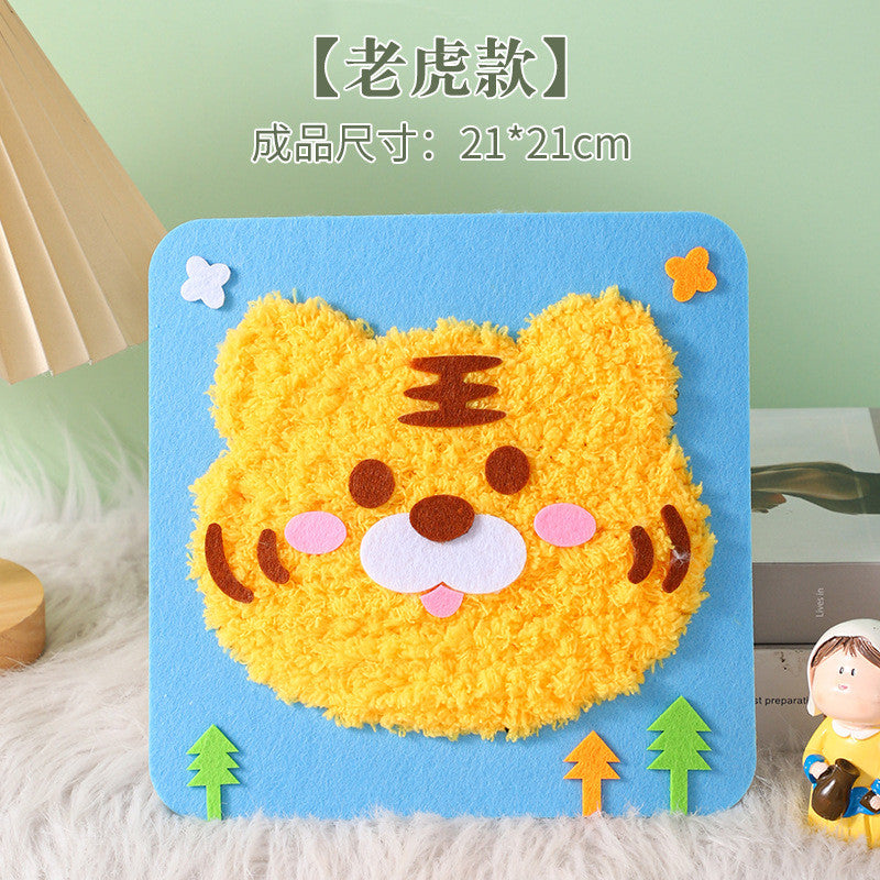 DIY Embroidery Material Kit- Beginner Friendly (3-6 years old)- Creative Hand Sewing Wool Embroidery Set