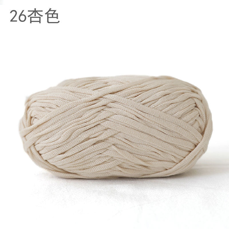 200g Flat Tape Yarn | Polyester Crochet Yarn for Bags & Hats | Ribbon Yarn | Benang Kait Beg