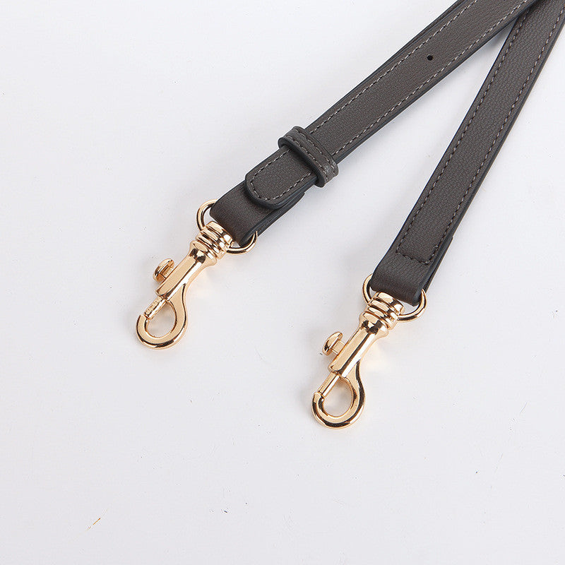 1pc Genuine Leather Bag Strap Adjustable Litchi Texture | Thin Shoulder/ Crossbody Long Strap | Replacement Bag Strap