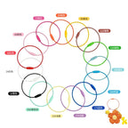 1pcs- Metallic Candy-Colored Painted Steel Wire Key Ring - Keychain- Gelung Gantungan Kunci