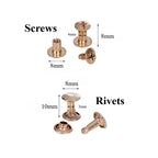 10set Metal Rivets & Screws | Round Studs | DIY Bag & Purse Accessories - Paku Rivet & Skru Logam | Stud Bulat