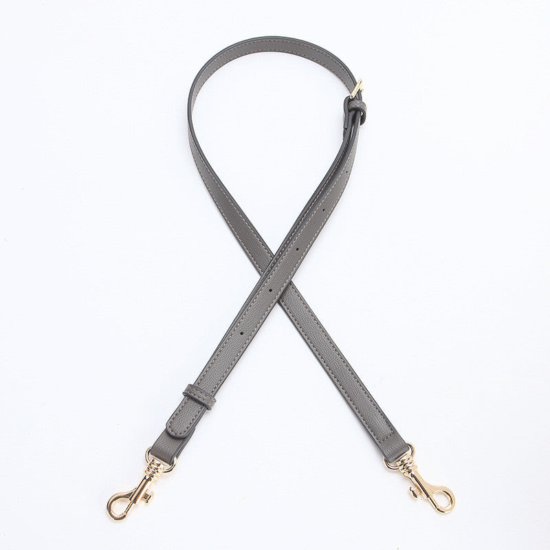 1pc Genuine Leather Bag Strap Adjustable Litchi Texture | Thin Shoulder/ Crossbody Long Strap | Replacement Bag Strap
