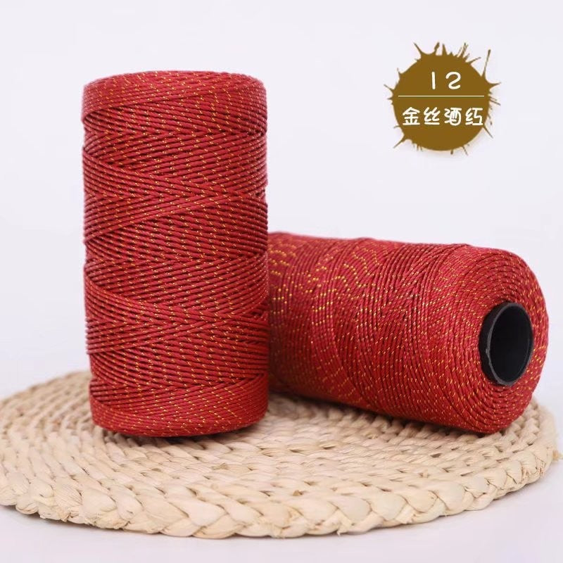 1.5mm Nylon Glitter Yarn | Shiny Nylon Yarn- Benang Kait PP | Multi-Strand Glitter Yarn