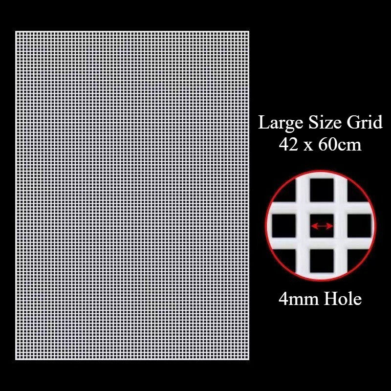 Square Mesh Panel for DIY Crochet Bags & Tissue Boxes – Base Support Grid Board for 3D Embroidery & Handwoven Projects