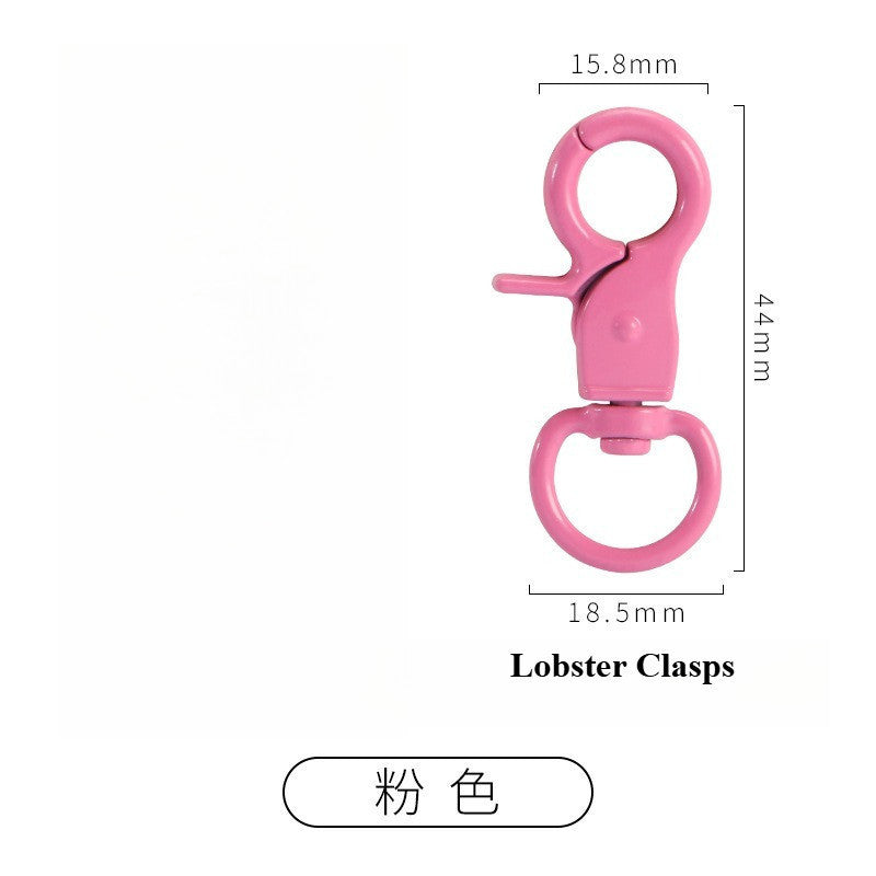 2pcs - DIY Color Painted Zinc Alloy Lobster Clasps | Keychain & Bag Accessories | Cangkuk Brg | Aksesori Gantungan Kunci