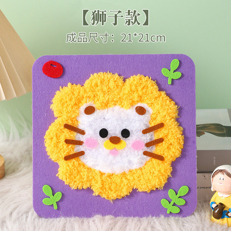 DIY Embroidery Material Kit- Beginner Friendly (3-6 years old)- Creative Hand Sewing Wool Embroidery Set