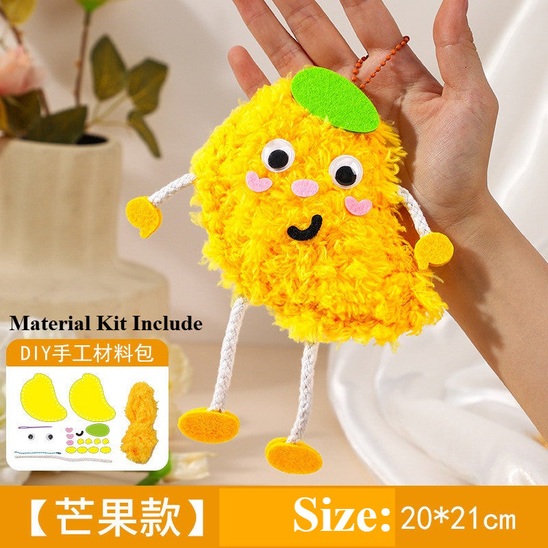 Kit Kraf Jahitan Felt DIY - Cartoon Sewing Kit- Educational DIY Wool Pendant for kids- Handmade Felt Sewing Craft Kit