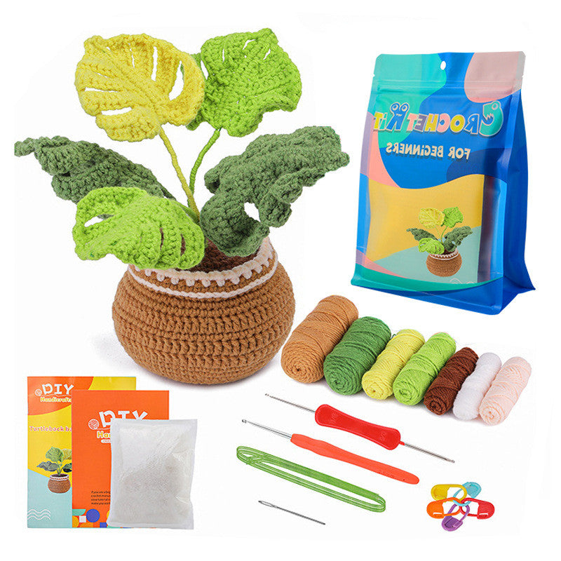 Beginner Crochet Material Kit- DIY Crochet Set-Full Knitting Tools- Crochet Starter Kit for Beginner