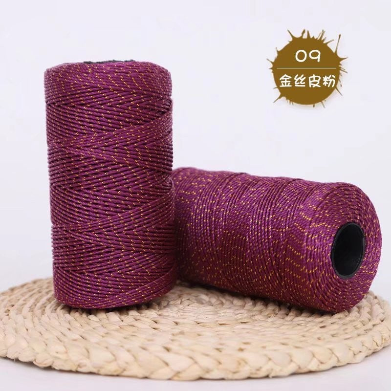 1.5mm Nylon Glitter Yarn | Shiny Nylon Yarn- Benang Kait PP | Multi-Strand Glitter Yarn