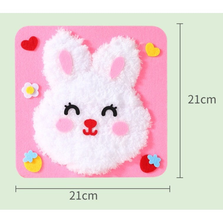 DIY Embroidery Material Kit- Beginner Friendly (3-6 years old)- Creative Hand Sewing Wool Embroidery Set