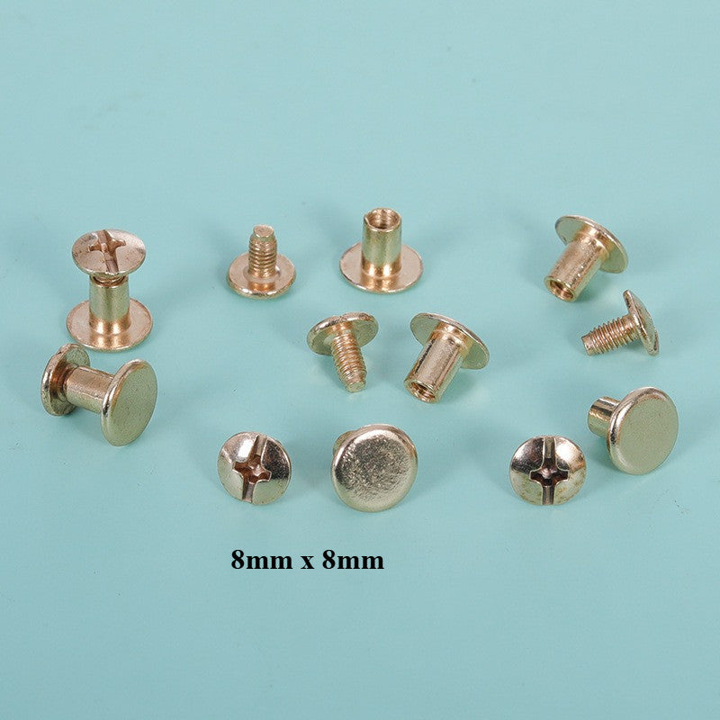 10set Metal Rivets & Screws | Round Studs | DIY Bag & Purse Accessories - Paku Rivet & Skru Logam | Stud Bulat