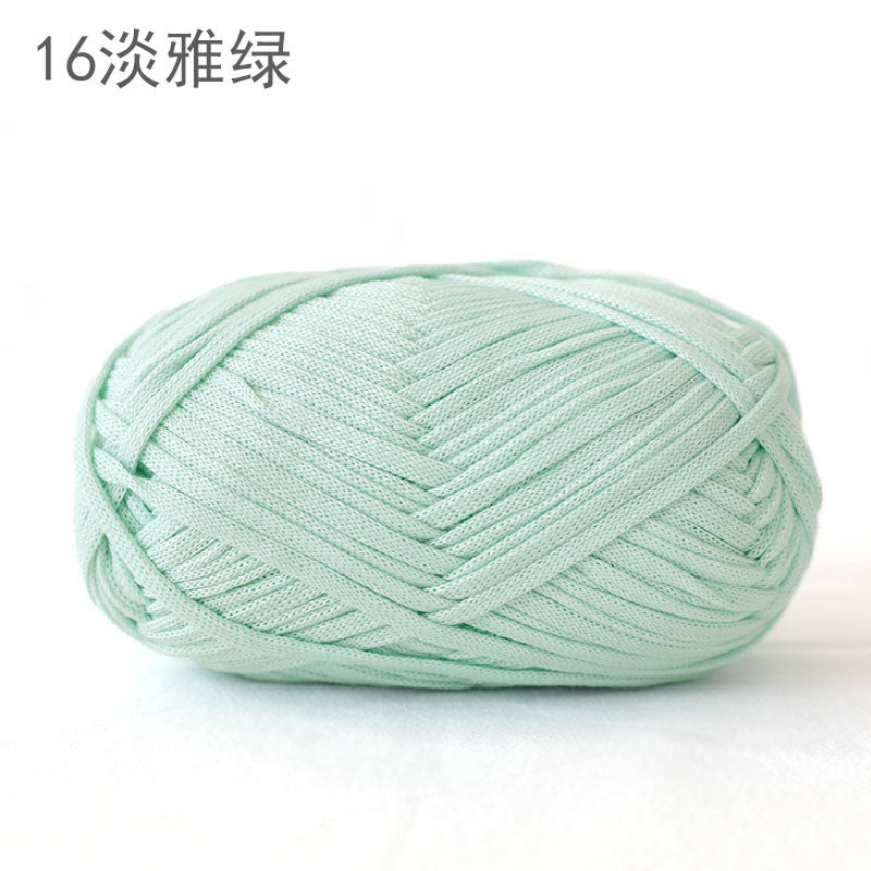 200g Flat Tape Yarn | Polyester Crochet Yarn for Bags & Hats | Ribbon Yarn | Benang Kait Beg