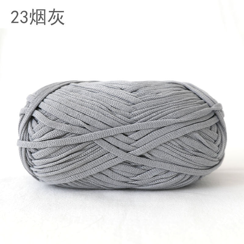 200g Flat Tape Yarn | Polyester Crochet Yarn for Bags & Hats | Ribbon Yarn | Benang Kait Beg