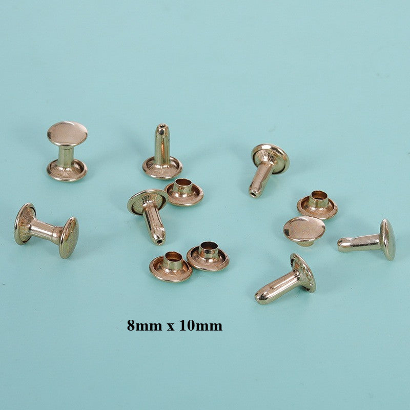 10set Metal Rivets & Screws | Round Studs | DIY Bag & Purse Accessories - Paku Rivet & Skru Logam | Stud Bulat