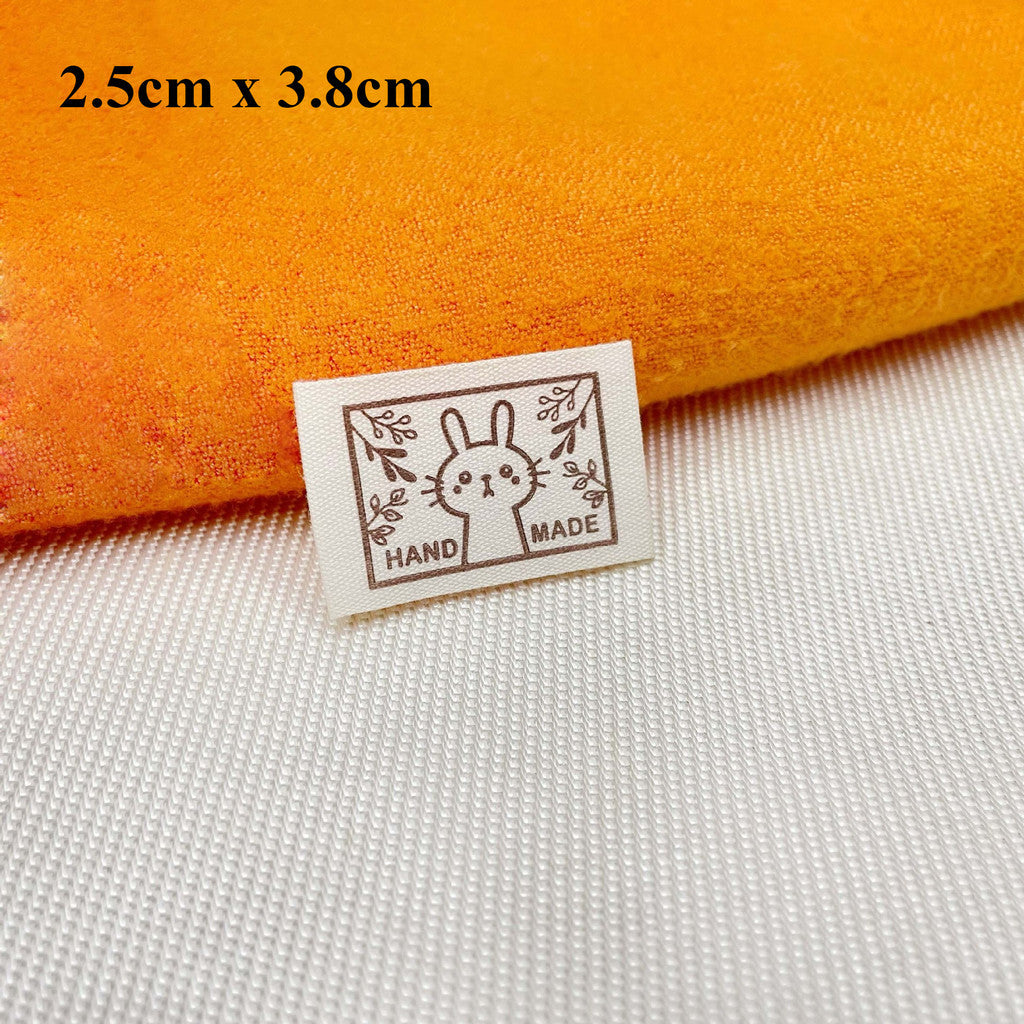 5pcs Cartoon Cute Cotton Handmade Printed Label DIY Handmade Article Collar Label Hair Band Cloth Label Trademark