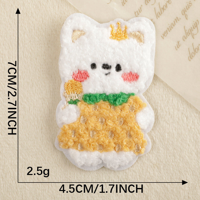 Self-Adhesive Embroidery sticker Patch - Iron on Scarf Label - Bear Sticker Patch