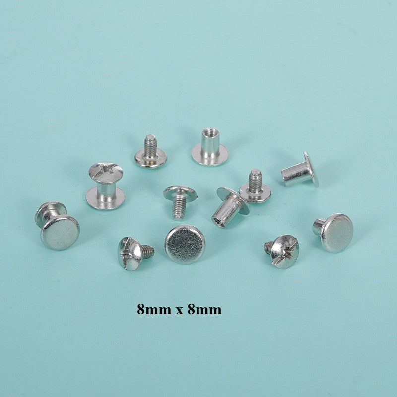 10set Metal Rivets & Screws | Round Studs | DIY Bag & Purse Accessories - Paku Rivet & Skru Logam | Stud Bulat