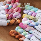 Hand-Dyed Gradient Lace Cotton Yarn | Strong Twist Summer Knitting & Crochet Yarn for Summer Shawls & Tops