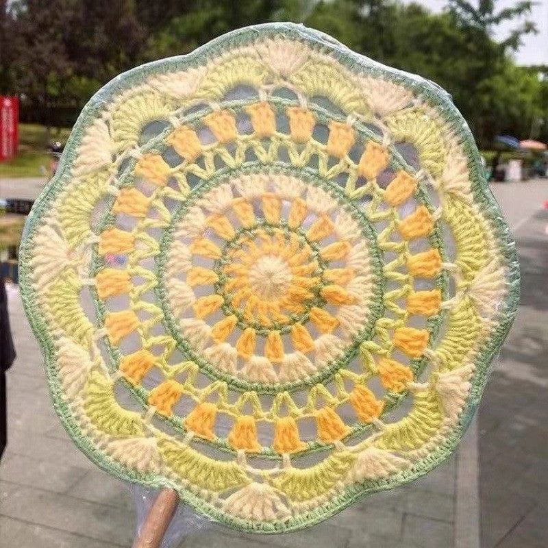 DIY Handmade Crochet Kit | Chinese Style Round Fan | Vintage Yarn Knitting Fan Craft- Pakej DIY Kipas Bulat Gaya Cina