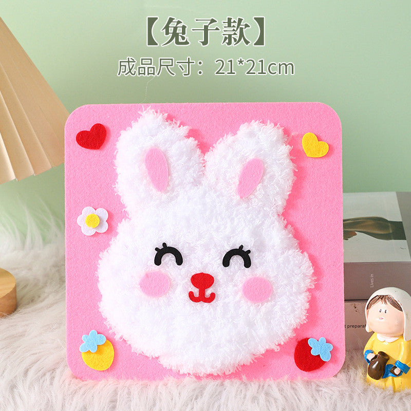 DIY Embroidery Material Kit- Beginner Friendly (3-6 years old)- Creative Hand Sewing Wool Embroidery Set