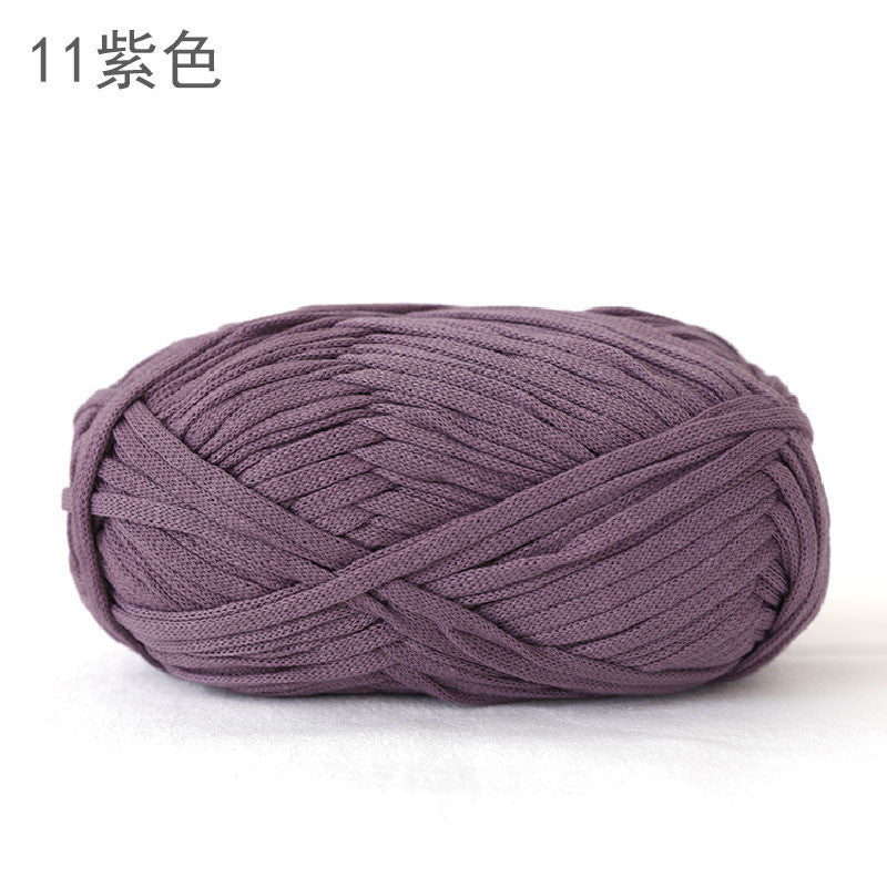 200g Flat Tape Yarn | Polyester Crochet Yarn for Bags & Hats | Ribbon Yarn | Benang Kait Beg
