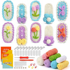 Beginner Crochet Material Kit- DIY Crochet Set-Full Knitting Tools- Crochet Starter Kit for Beginner