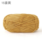 200g Flat Tape Yarn | Polyester Crochet Yarn for Bags & Hats | Ribbon Yarn | Benang Kait Beg