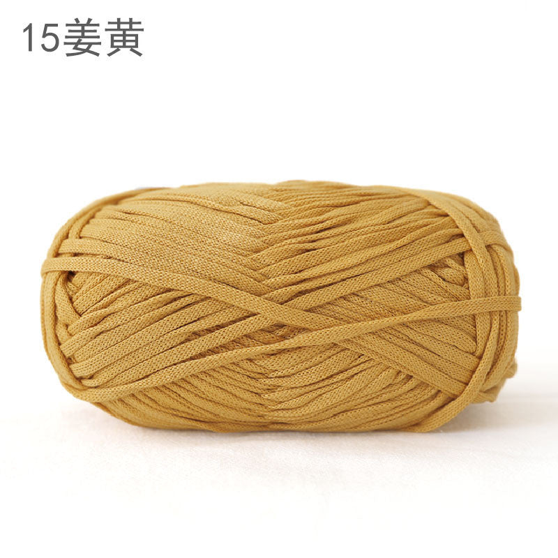 200g Flat Tape Yarn | Polyester Crochet Yarn for Bags & Hats | Ribbon Yarn | Benang Kait Beg