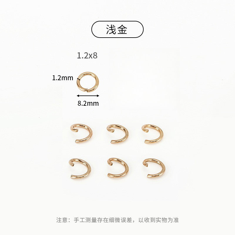 20pcs Open Jump Ring [8mm] - Metal Connector Ring | Single Loop for Keychain Materials | Cincin Penyambung Logam