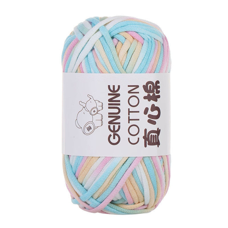 50g Core-Filled Cotton Yarn- Genuine Cotton Crochet Yarn- Core Filled T-Shirt Yarn- Benang Kait