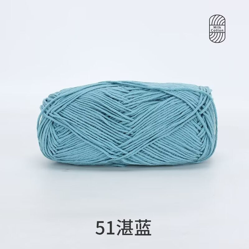 5Ply Milk Cotton Yarn (100g) – Premium Crochet & Knitting Yarn – Benang Kait – 雪妃尔