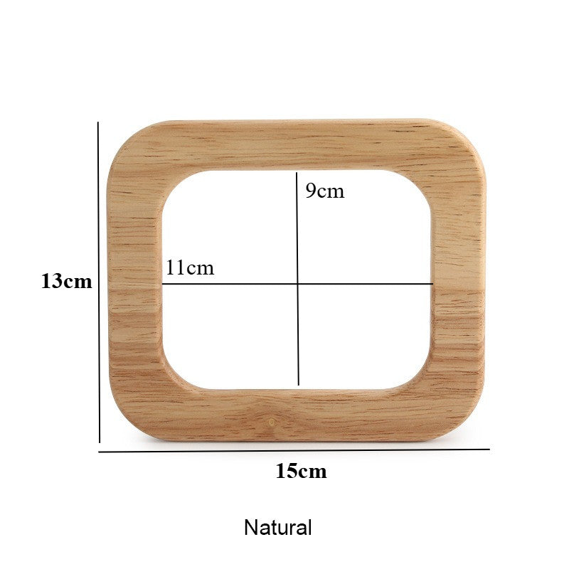 1 pair - Rectangle Wooden Bag Handle - Bag Replacement Handle- Pemegang Beg Kayu